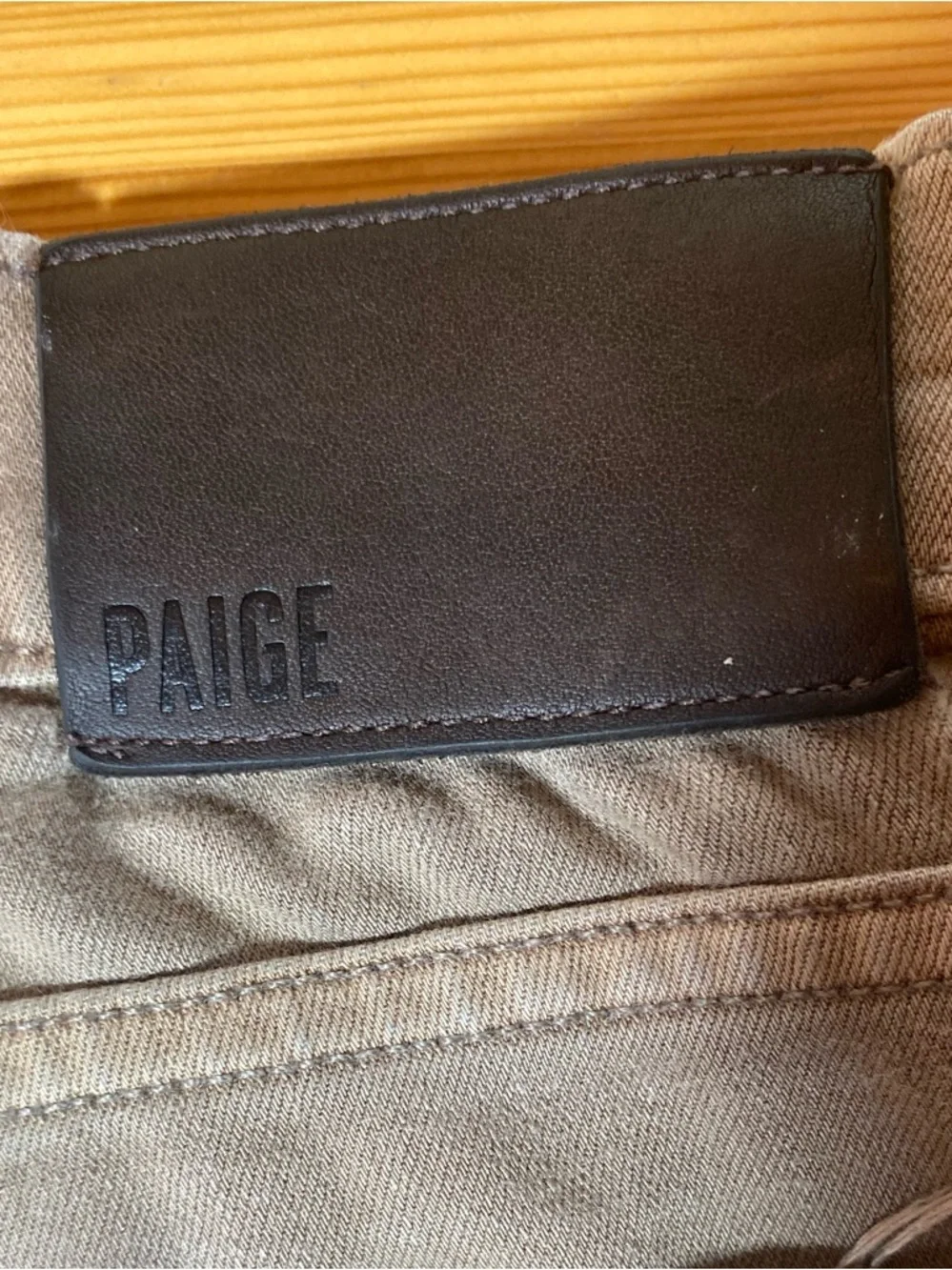 PAIGE Men's Federal Slim Straight Jeans Vintage Woodland Tan Size 34